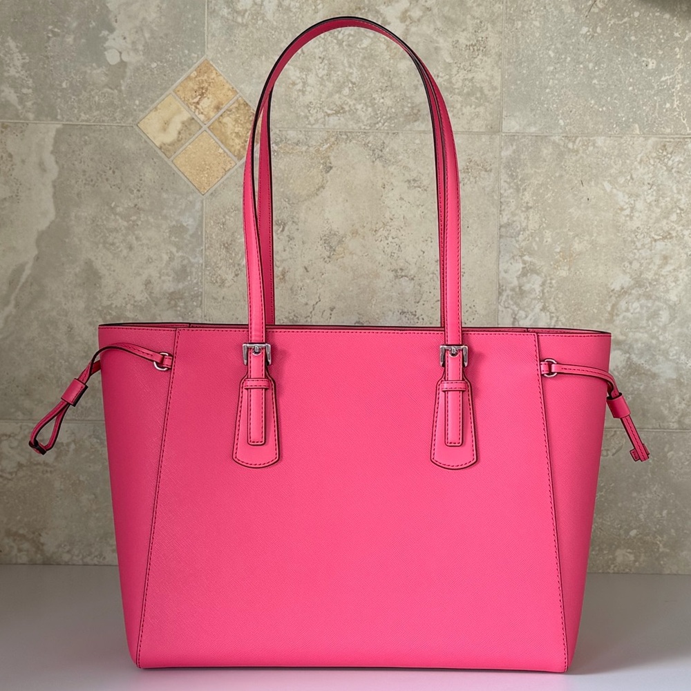 Michael Kors Voyager LG Multifunction Tote Shoulder Bag Hibiscus - Picture 2 of 14